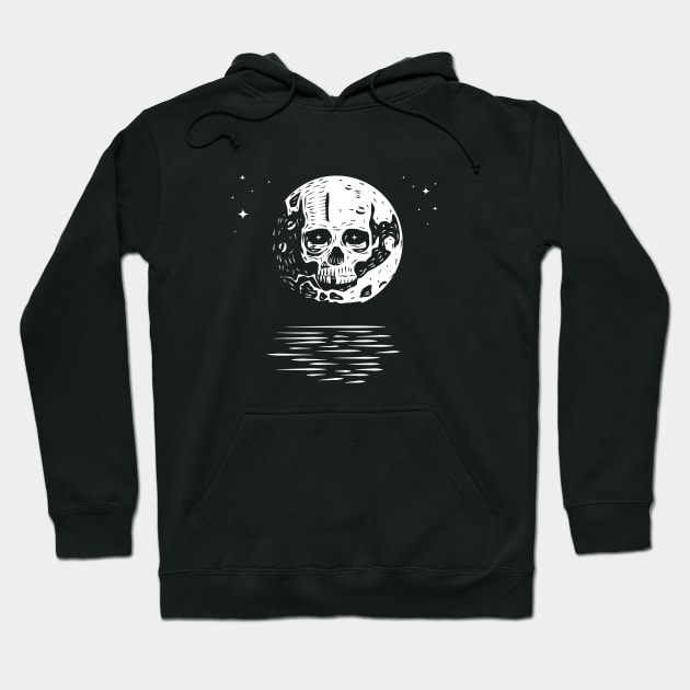 Skull Moon Hoodie by BurchCreativeDesign